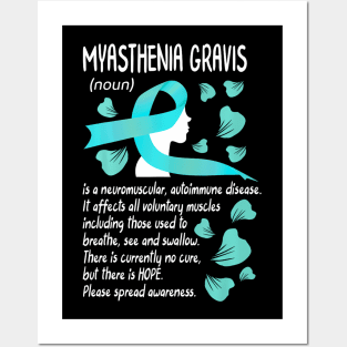 MG Awareness Myasthenia Gravis Neuromuscular Disease Family Posters and Art